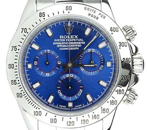 blue dial 40mm rolex daytona steel &|Rolex daytona 116520 40 mm.